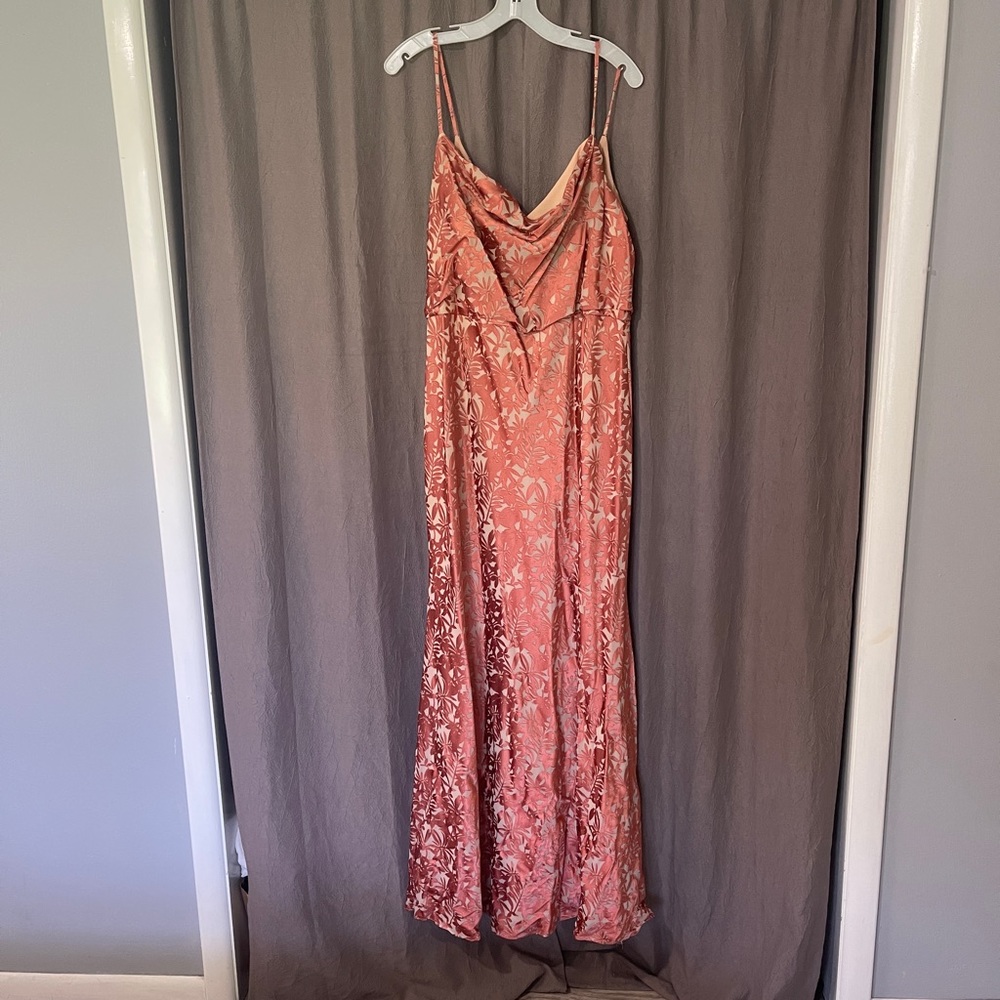 Anthropologie Jenny Yoo Dahlia Dress Orange/English Rose/Almond 18